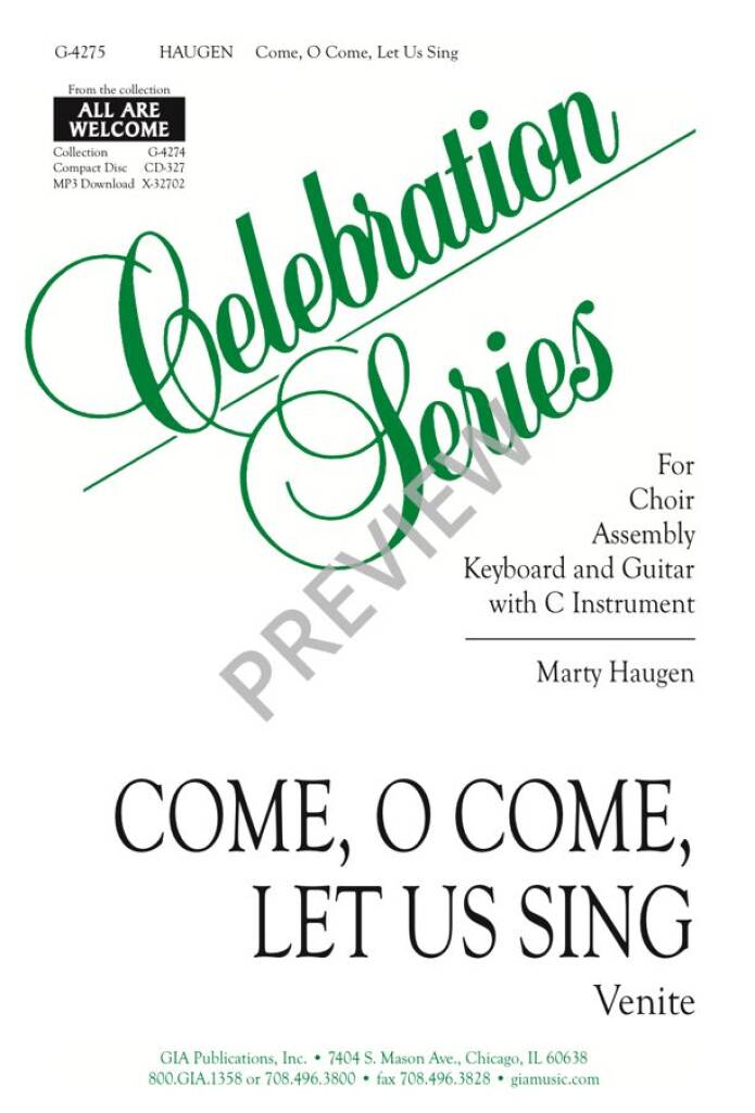 Come, O Come, Let Us Sing